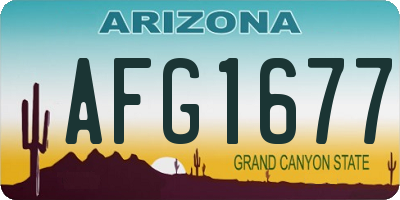 AZ license plate AFG1677