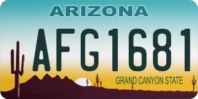 AZ license plate AFG1681
