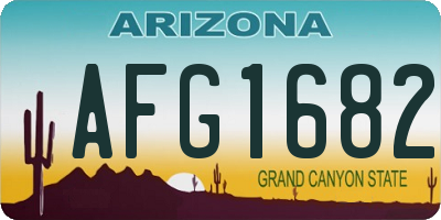 AZ license plate AFG1682