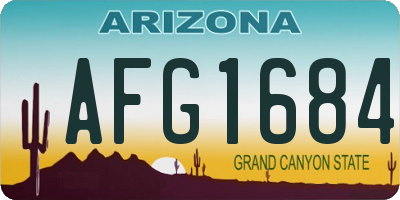 AZ license plate AFG1684
