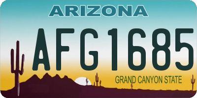 AZ license plate AFG1685