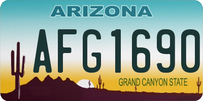 AZ license plate AFG1690
