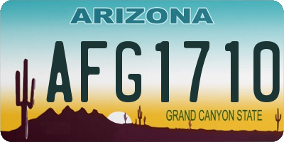 AZ license plate AFG1710