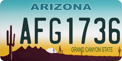 AZ license plate AFG1736