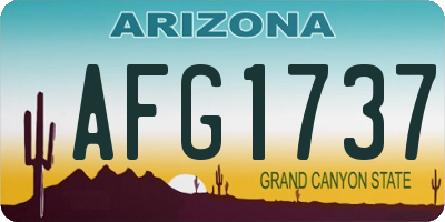 AZ license plate AFG1737