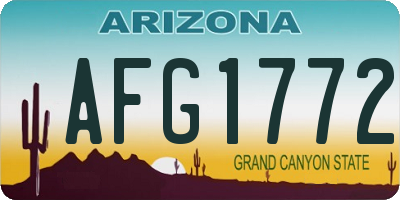 AZ license plate AFG1772
