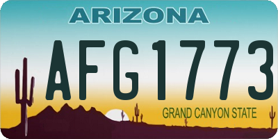 AZ license plate AFG1773