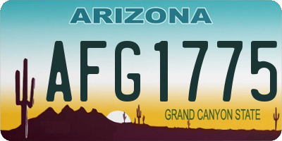 AZ license plate AFG1775