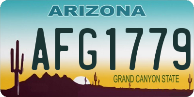 AZ license plate AFG1779