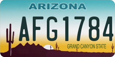 AZ license plate AFG1784