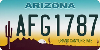AZ license plate AFG1787