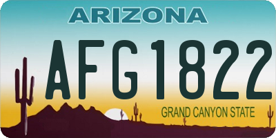 AZ license plate AFG1822
