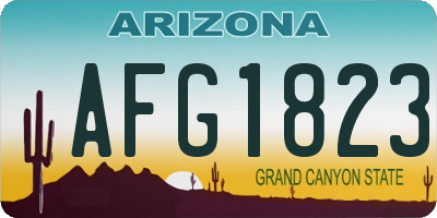 AZ license plate AFG1823