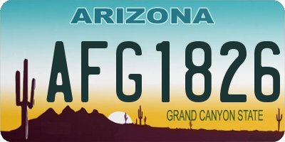 AZ license plate AFG1826