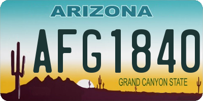 AZ license plate AFG1840