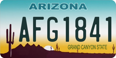 AZ license plate AFG1841