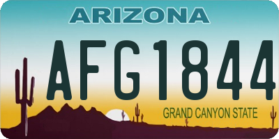 AZ license plate AFG1844