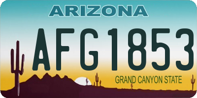 AZ license plate AFG1853