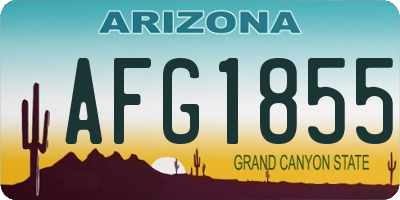 AZ license plate AFG1855