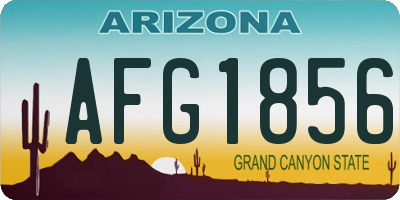 AZ license plate AFG1856