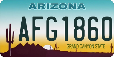 AZ license plate AFG1860