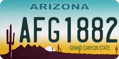 AZ license plate AFG1882