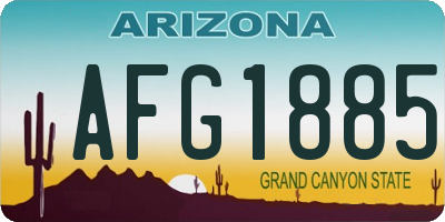 AZ license plate AFG1885