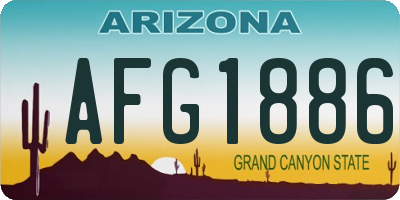 AZ license plate AFG1886
