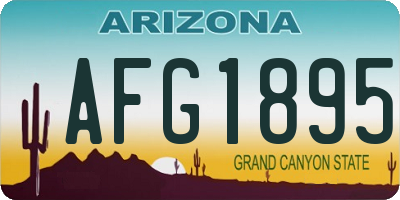 AZ license plate AFG1895