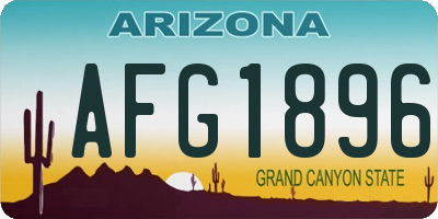 AZ license plate AFG1896