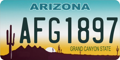 AZ license plate AFG1897