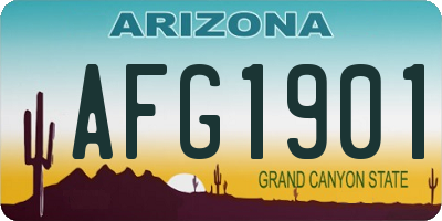 AZ license plate AFG1901
