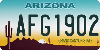 AZ license plate AFG1902