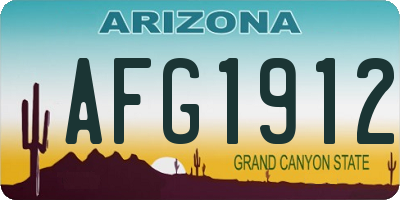 AZ license plate AFG1912