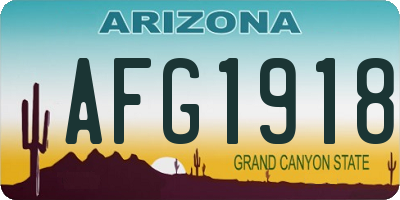 AZ license plate AFG1918