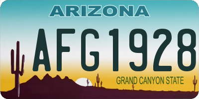 AZ license plate AFG1928
