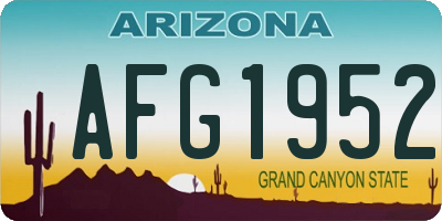 AZ license plate AFG1952