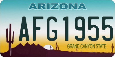 AZ license plate AFG1955