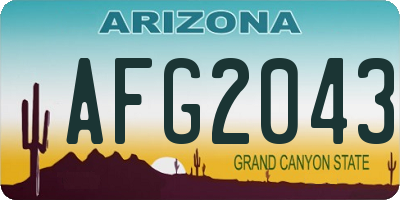 AZ license plate AFG2043