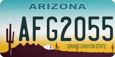 AZ license plate AFG2055