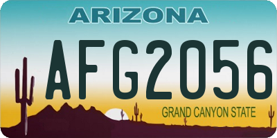 AZ license plate AFG2056