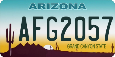 AZ license plate AFG2057