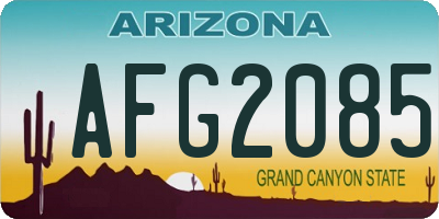 AZ license plate AFG2085