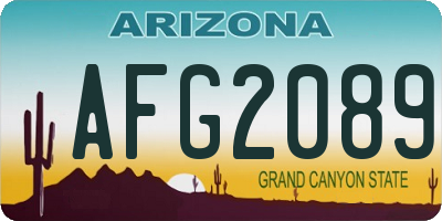 AZ license plate AFG2089