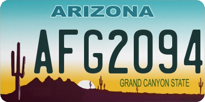 AZ license plate AFG2094