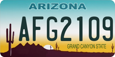 AZ license plate AFG2109