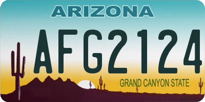 AZ license plate AFG2124