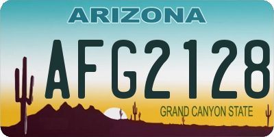 AZ license plate AFG2128