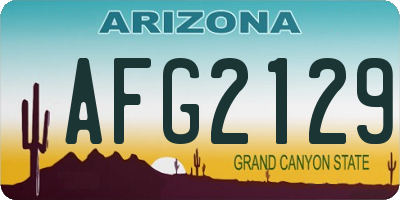 AZ license plate AFG2129