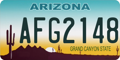 AZ license plate AFG2148